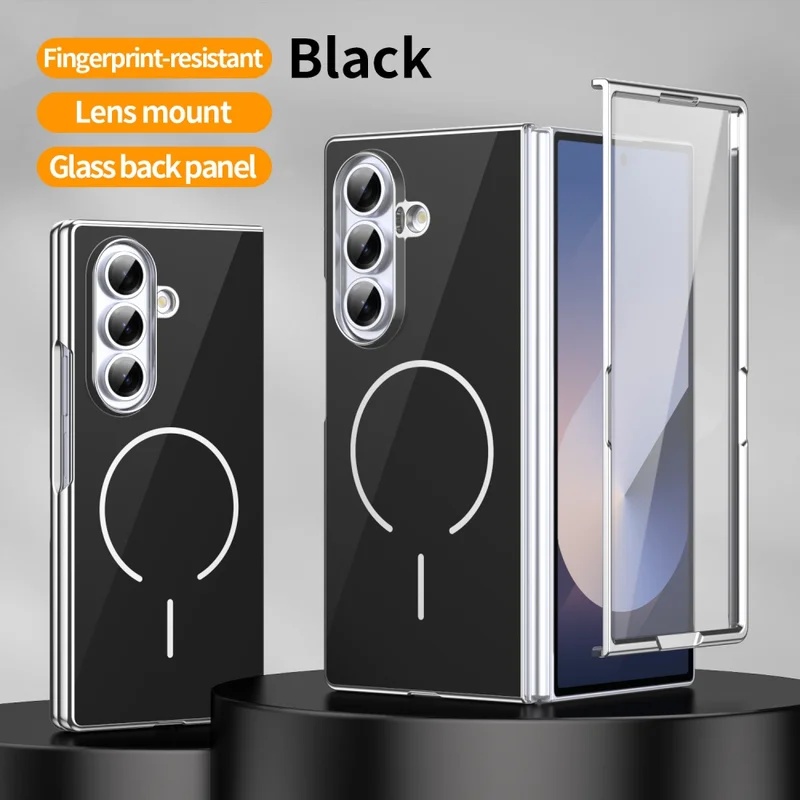 Tech Accessories Logo - حافظة هاتف زجاجية مغناطيسية قابلة للطي