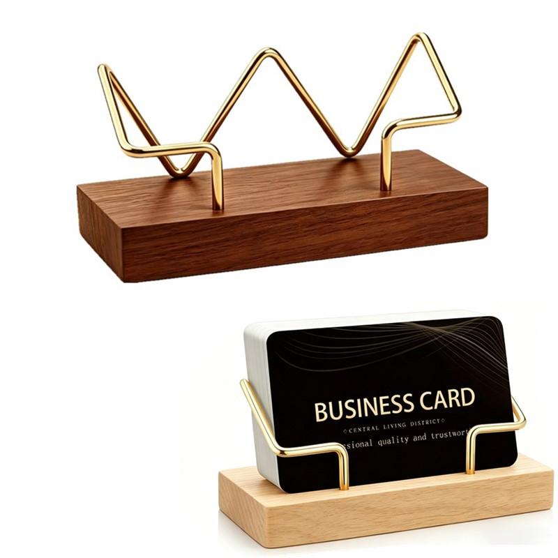Tech Accessories For Office - 【A8】حامل بطاقات عمل خشبي، منظم للمكتب،