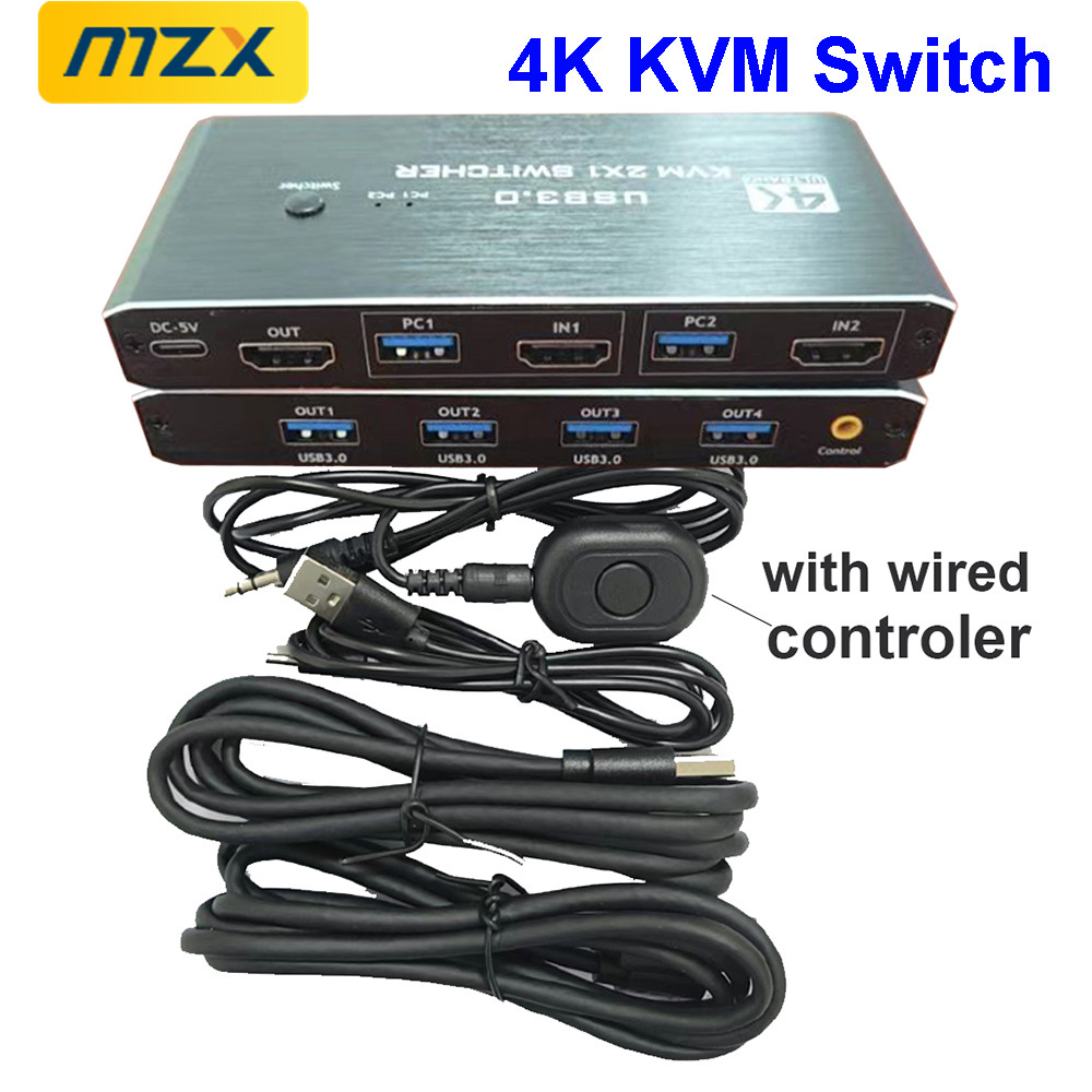 Tech Computer Accessories - محول KVM بدقة 4K وتردد 60