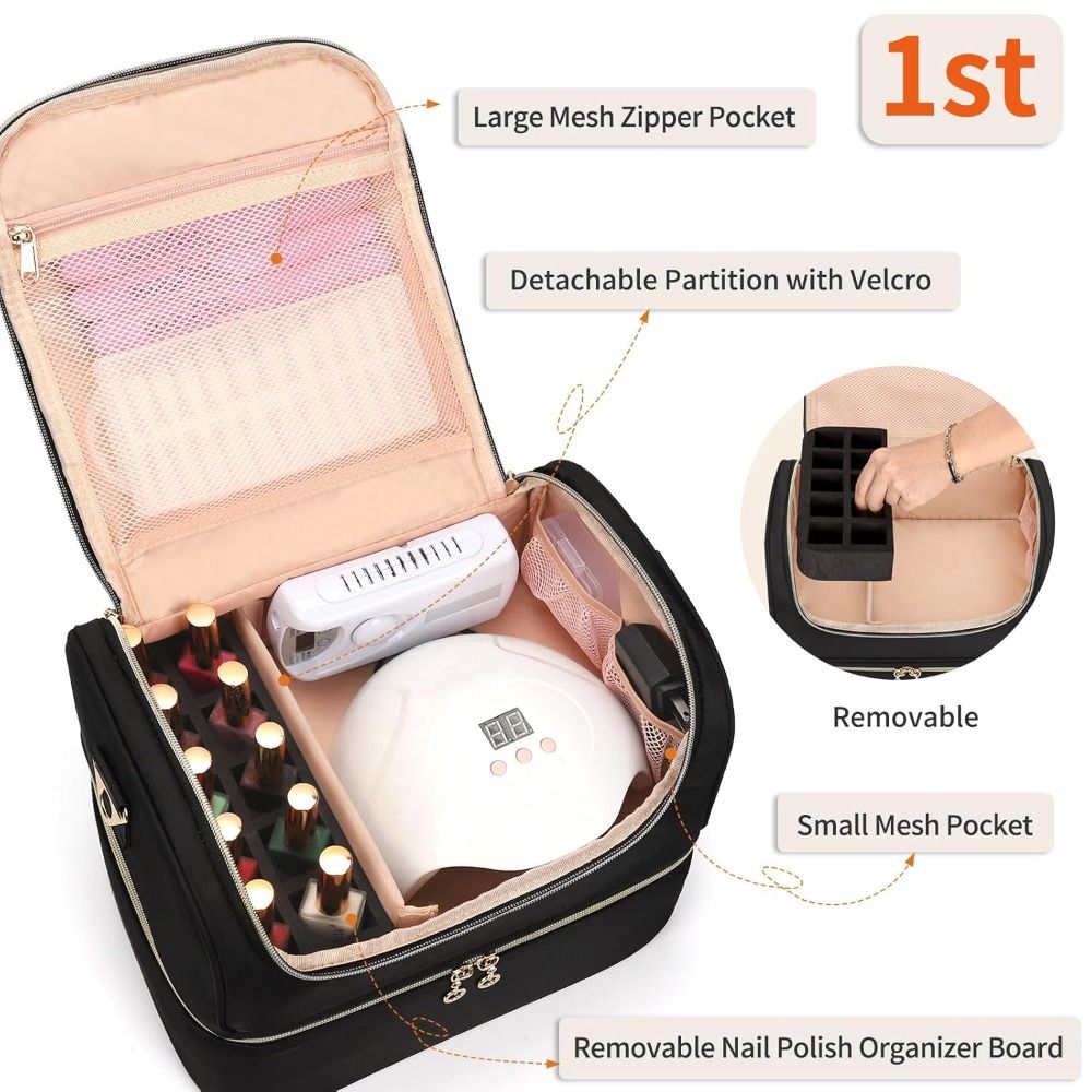 حقيبة منظم طلاء الأظافر مزدوجة - مراجعة Tech Woven Accessories وسعره