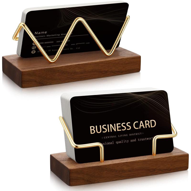 【A8】حامل بطاقات عمل خشبي، منظم - مراجعة Tech Accessories For Office وسعره