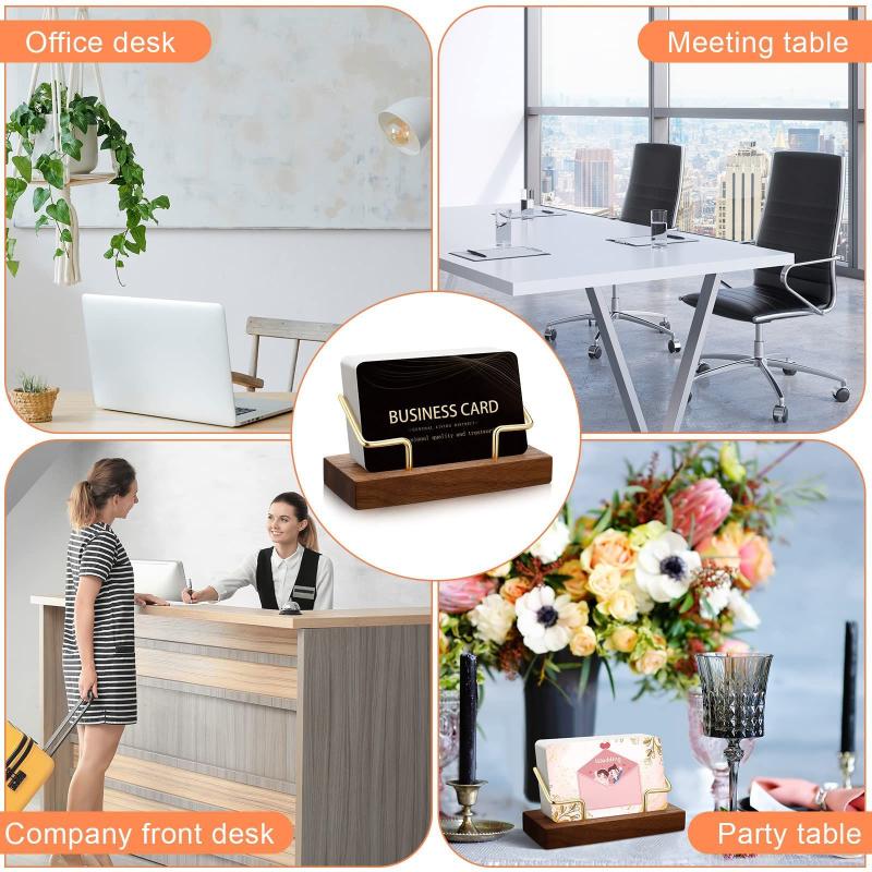 【A8】حامل بطاقات عمل خشبي، منظم - مراجعة Tech Accessories For Office وسعره